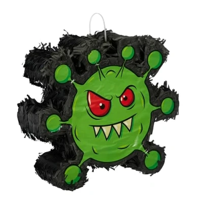 Afbeelding van Relaxdays pinata virus themafeest verjaardagspinata zelf vullen ophangen papier