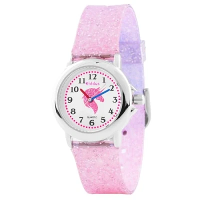 Afbeelding van Kiddus Polshorloges voor meisjes Kinderhorloge. Met oefeningen om de tijd te leren Eenhoorn horloge en andere glitterpatronen Educatief cadeau van 5 jaar, 10 eenhoorn,