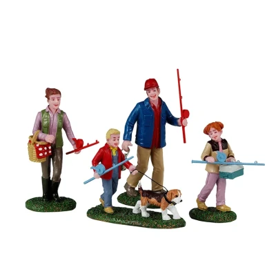 Afbeelding van Lemax Family Fishing Day Set van 4