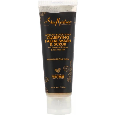 Afbeelding van SHEA MOISTURE African Black Soap Problem Skin Face Wash &amp; Scrub
