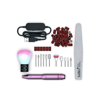 Afbeelding van PORTENTUM Professionele nagelfrees, 13 in 1, 25.000 omw/min, veilige en krachtige elektrische manicure pedicureset, nagelvijl, complete set pedicure voor nagels