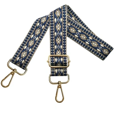 Afbeelding van N31 Verstelbare schouderriem voor damestassen, afneembare tasriem, breedte 3,8 cm, met goudkleurige karabijnhaak, handtassen, blauw