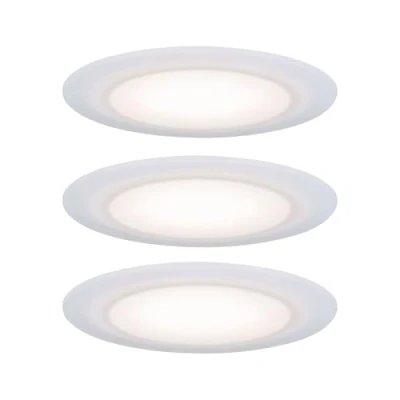 Afbeelding van Paulmann LED inbouwlamp voor badkamer Set van 3 stuks 15 W Satijn, Wit