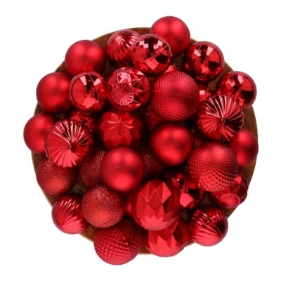 Afbeelding van Kerstballen Rood 60 stuks