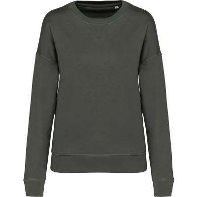 Afbeelding van Native Spirit Ecologische damessweater met afhangende mouwen NS420 Organic khaki