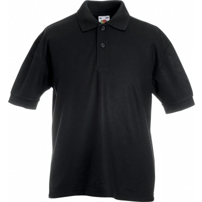 Afbeelding van Fruit of the Loom Kinderen/Kinderen Unisex 65/35 Pique Polo Shirt (Zwart)