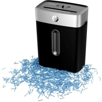 Afbeelding van HP OneShred 2826 Papierversnipperaar, 8 cc, zwart, veiligheidsniveau P 4 Cross Cut, vellen, kruissnede