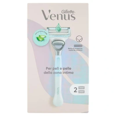 Afbeelding van Gillette Venus damesscheerapparaat voor de intieme zone, 1 handgreep + 2 mesjes dames