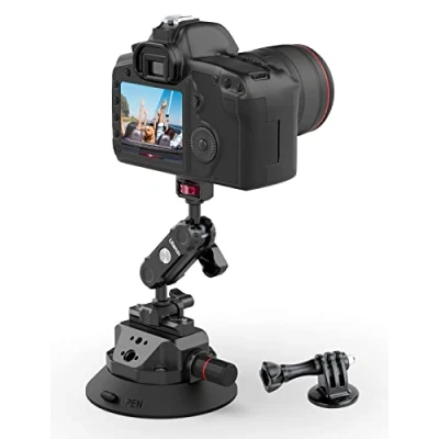 Afbeelding van ULANZI SC 02 Zuignaphouder voor GoPro 4,5 inch camera met pomp en snelsluiting, NOTA Magic Arm, autohouder DJI Osmo, Hero, Nikon, Sony, DSLR
