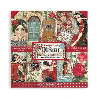 Afbeelding van Stamperia Desire 6x6 Inch Paper Pack (SBBXS21)