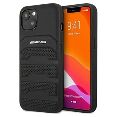Image de Mercedes Benz Coque en cuir pour votre iPhone 13 Mini noir