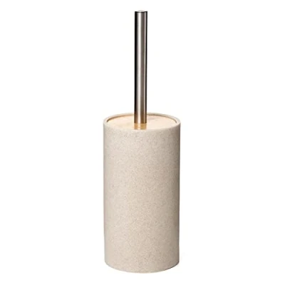 Afbeelding van TATAY Bora Toiletborstel, gemaakt van polypropyleen, BPA vrij, binnenkant kleur beige, afmetingen 9,8 x 32,2 cm.