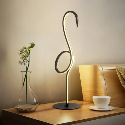 Afbeelding van Elstead Lighting LED Tafellamp Flamingo 6W 3000K 420Lm 830 Black