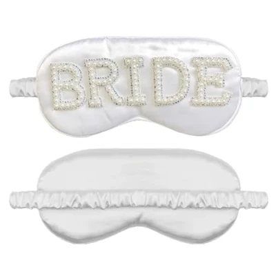 Afbeelding van TRIXES Bruid Slaapmasker, strass en kunstparels, cadeaus voor aanstaande bruid, vrijgezellenfeest