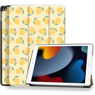 Afbeelding van imoshion Tablet Hoes Geschikt voor iPad 9e generatie (2021) 10.2 inch / 8e (2020) 7e (2019) Design Trifold Bookcase Citrus Dream