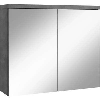 Afbeelding van Badplaats Spiegelkast Toledo 80 x 20 60 cm Donker Grijs Badkamerkast Badkamer