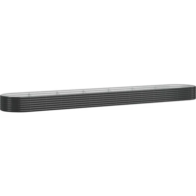 Afbeelding van Plantenbak 544x100x36 cm gepoedercoat staal antracietkleurig