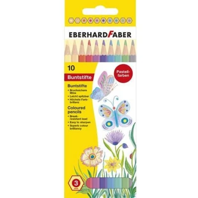 Afbeelding van Eberhard Faber Ef 514810 Kleurpotloden Pastel Kleur 10 Stuks Assorti