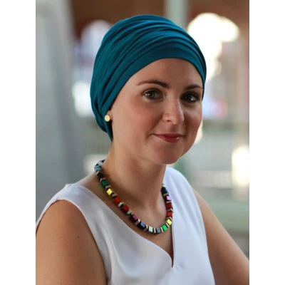Afbeelding van Mooihoofd Top Noa turquoise chemo mutsjes