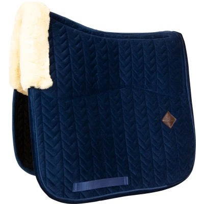 Afbeelding van Kentucky Horsewear Zadeldekje FULL Marineblauw Vegan wol Dressuur