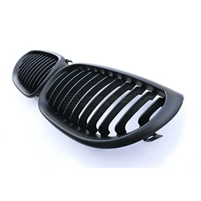 Afbeelding van Voor BMW 5 serie E60 Limousine Touring Grille Bonen Grill Mat Zwart 2003 2010