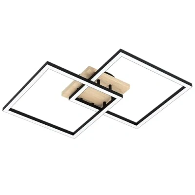 Afbeelding van EGLO Lomaltas Z Plafonnière LED 77 cm Zwart;Bruin