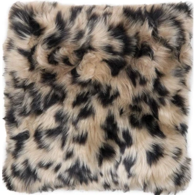 Afbeelding van Home67 Kussen Donsie Black/Brown 45 x cm