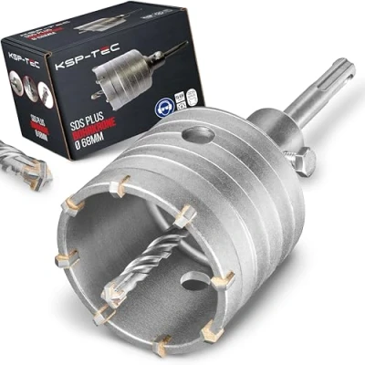 Afbeelding van KSP Tec ® gatenzaag 68 mm centreerboor 4 snijders slagvast versterkte uitvoering boor voor metselwerk en beton