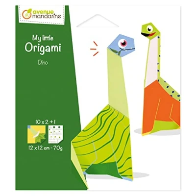 Afbeelding van Avenue mandarine OR517C een initiatie zakje My Little ORIGAMI 20 vellen 12 x cm 70 g (met vouwmodel inbegrepen) vanaf 5 jaar DINOSAURE