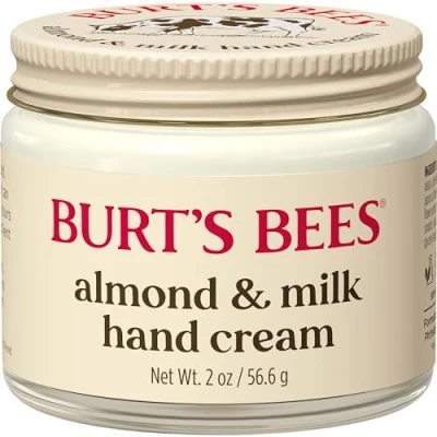 Afbeelding van Burt&#039;s Bees® 99% natuurlijke vochtinbrengende handcrème met amandelen en melk pot van 56,6 gram