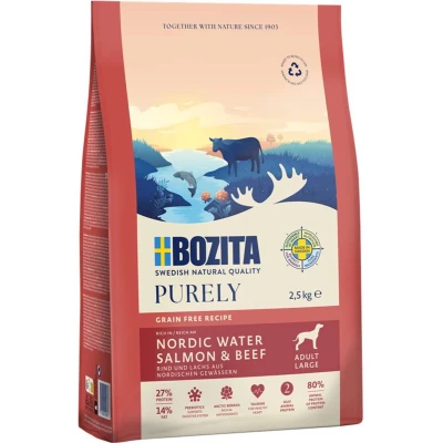 Afbeelding van Bozita Grain Free Zalm &amp; Rund voor grote honden Dubbelpak: 2 x 2,5 kg