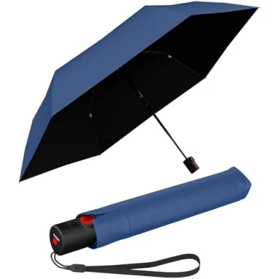 Afbeelding van Knirps Ultra U.200 Medium Duomatic zakparaplu, automatisch openen en sluiten, stormbestendig, winddicht, blauw met uv hittebescherming, 95 cm