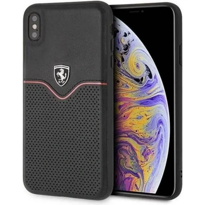 Afbeelding van Ferrari Perforated Back Case Geschikt voor Apple iPhone XS Max (6.5&quot;) Zwart