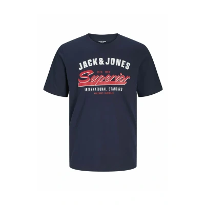 Afbeelding van JACK&amp;JONES JJELOGO TEE SS O NECK 2 COL SS25 SN Heren T shirt Sky Captain