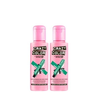 Image de Crazy Color Coloration Pour Cheveux Semi Permanente 100ml (Vert Emeraude) Pack de 2