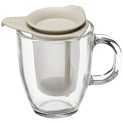 Image de Bodum k11239 913 yo set de mug/filtre verre/nylon blanc 0.35 l