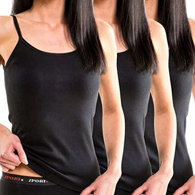 Afbeelding van HERMKO 1560, top voor dames, 100% biologisch katoen, zwart, 50 52, zwart.