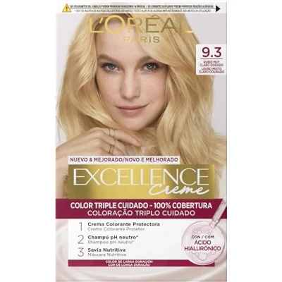Afbeelding van Permanente Kleur Excellence L&#039;Oreal Make Up Licht goudblond