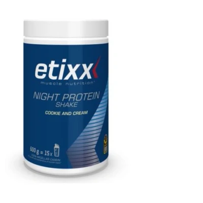 Afbeelding van Etixx Power Night Protein Shake Cookie &amp; Cream Powder 600Gram Poeder 600 gr
