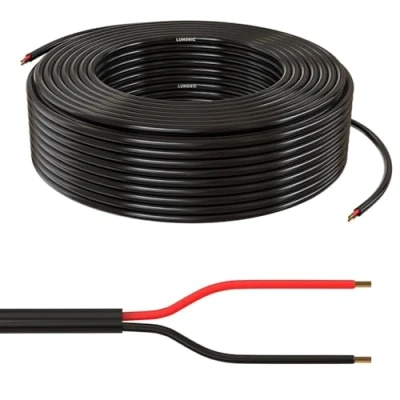 Afbeelding van 10 m Lumonic 2 x 0,34 mm² led besturingskabel zwart 1 I flexibele aderige kabel LiYY verlengkabel, stroomkabel, netsnoer, c
