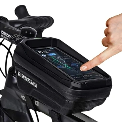 Afbeelding van FOREVER Fietstelefoonhouder, waterdicht, fietsframe met telefoonhouder voor smartphone, fiets, touchscreen van TPU, fietstassen