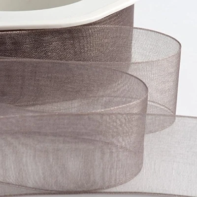 Afbeelding van Italian Options Organzalint 25 mm x 20 m, smoke