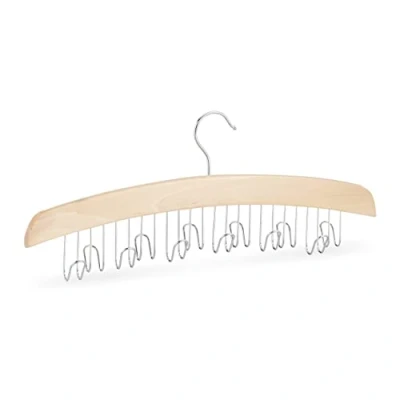 Afbeelding van Relaxdays riemenhanger accessoire hanger hout haken voor 12 riemen Pak van 1