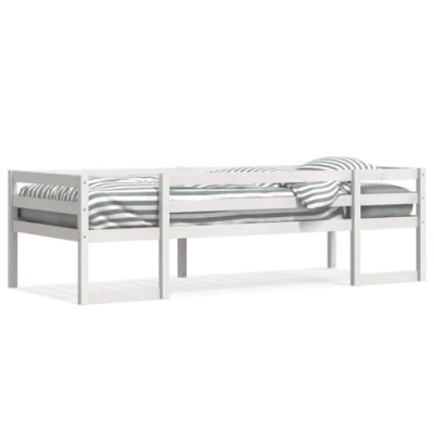 Afbeelding van Kinderbedframe massief grenenhout wit 75x190 cm
