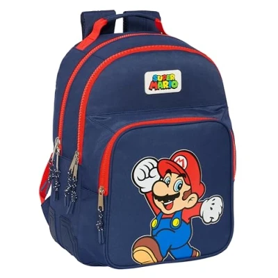 Afbeelding van Schoolrugzak Super Mario World Marineblauw 32 x 42 15 cm