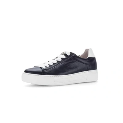 Afbeelding van Gabor Comfort Sneakers laag, Dames, Maat: 37, Midnight/weiss Leer