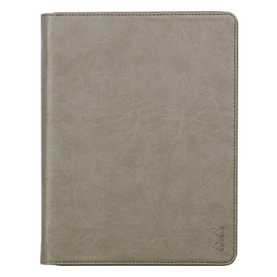 Afbeelding van RHODIA 168101C conferentiemap Rhodiarama Taupe voor notitieblok en notitieboeken A5 of A5+ afmetingen gesloten 19,5 x 25,5 cm tas tablet kunstleer premium