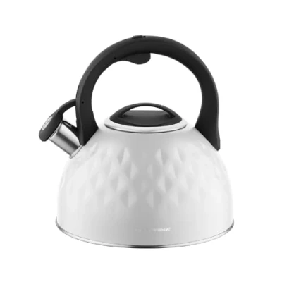 Image de Bouilloire à Induction Théière Sifflet 2,5L Acier Inox., Design Moderne, Florina, Diamond, , Blanc
