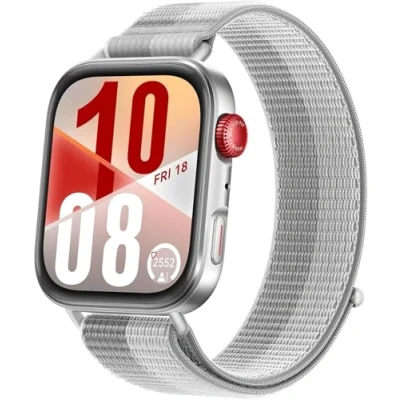 Afbeelding van HUAWEI WATCH FIT 4 Smartwatch, 100 + trainingsmodi, ultradunne behuizing, GPS tracking, tot 10 dagen batterijduur, bluetooth oproepen, AMOLED, compatibel met iOS en Android, grijs