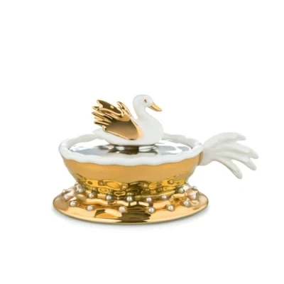 Afbeelding van Alessi Fleurs de Jori Narciso Goud / 7 x 12 cm Porselein